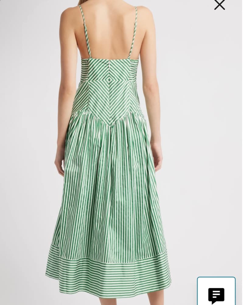 FARM RIO Striped Sleeveless Midi-Dress - Image 2