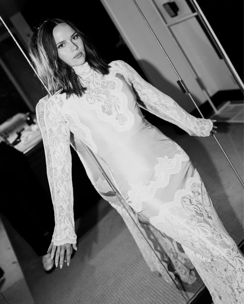 Rabanne Ivory Lace Long Sleeve Dress - Image 2