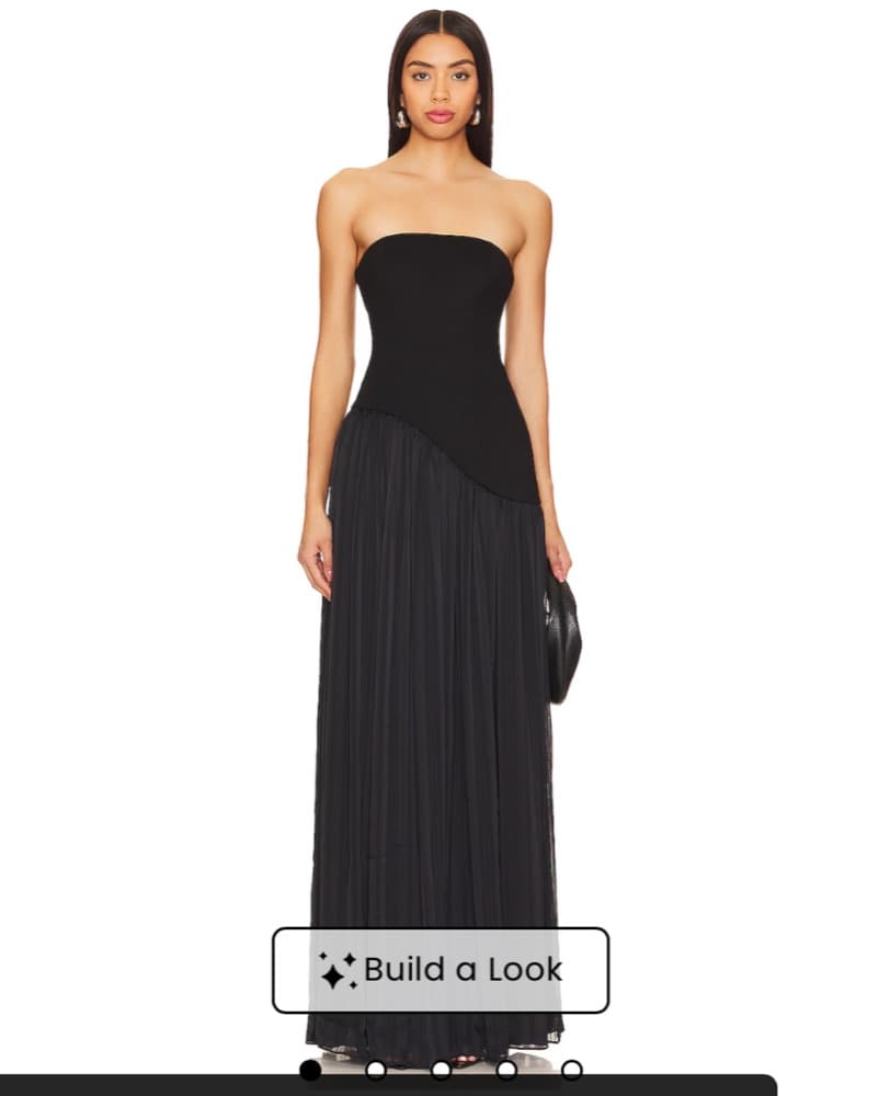 Black Strapless Gown - Image 1