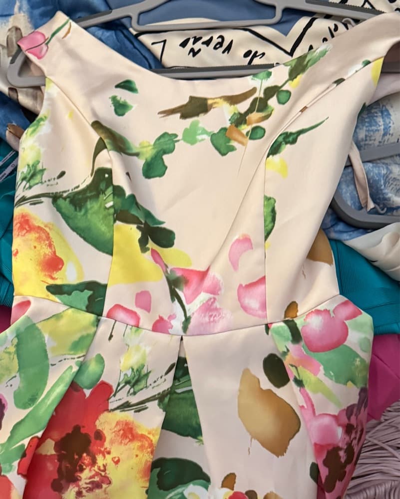 Alfred Sung Floral Off Shoulder Dress - Image 2