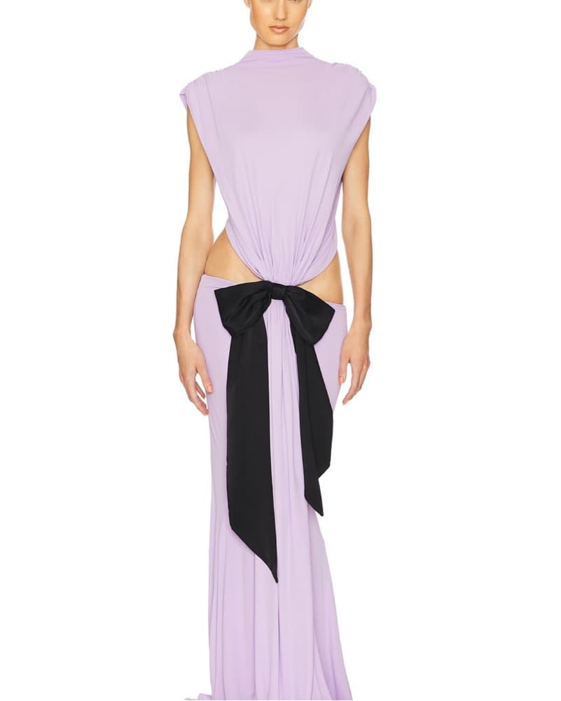 Helsa Amythst Bow Dress - Image 1