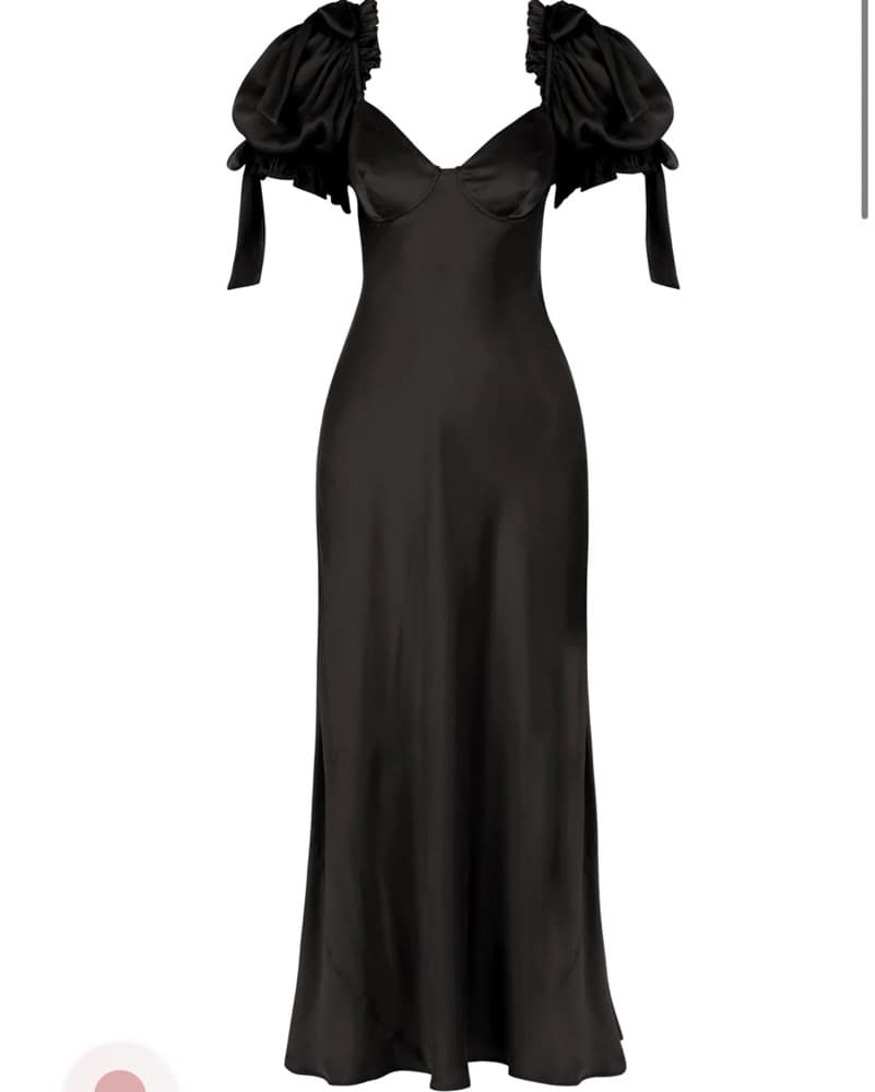 Black Slip Dress By Selkie - Image 1