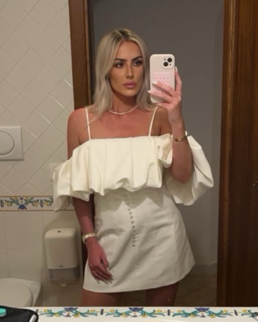 Simkhai Puff Sleeve Mini Dress White - Image 6