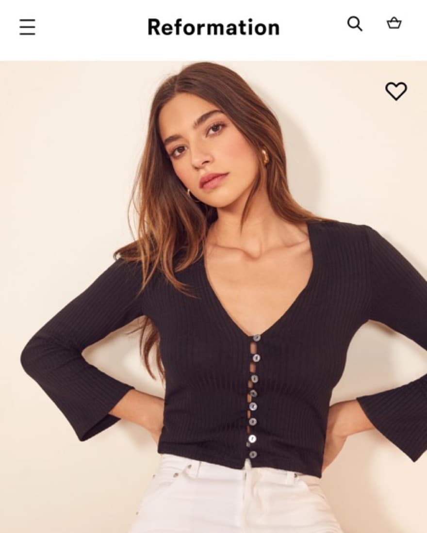Reformation Gellar Knot Top In Black - Image 1