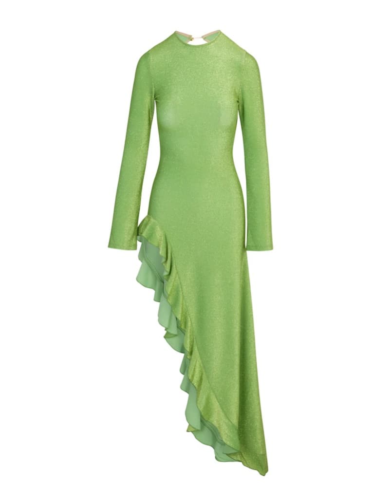 Green Delfi LongSleeve Maxi Ruffle Dress - Image 2