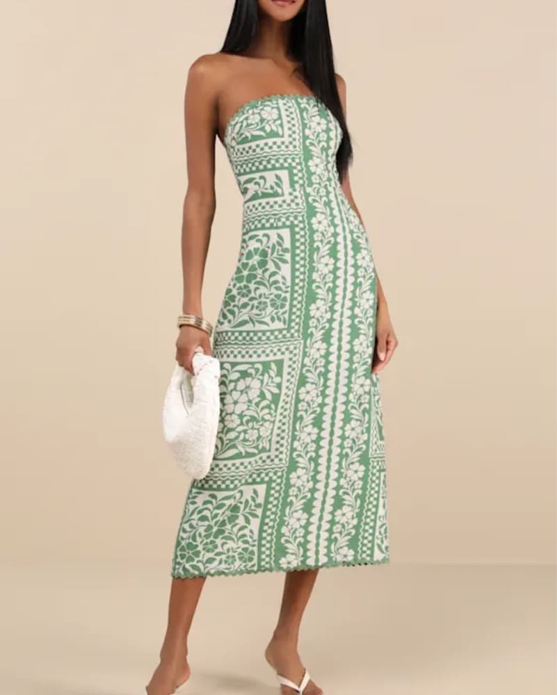 Lulu’s Vibrant Floral Midi Dress - Image 1