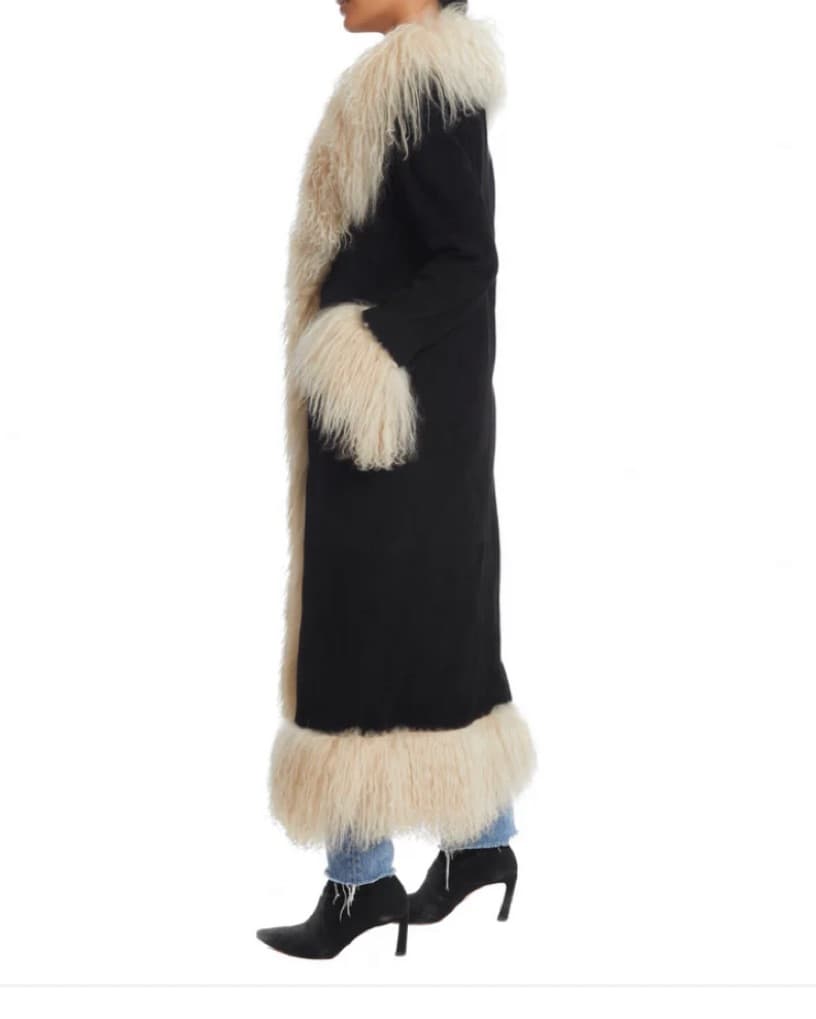 Susanna Chow Dorothy Maxi Fur Suede Coat - Image 2