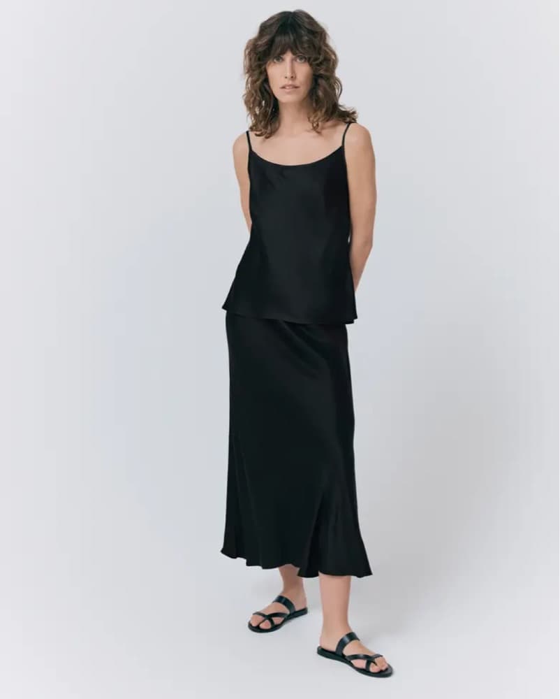 FRAME Silk Bias-cut Slip Skirt - Image 2