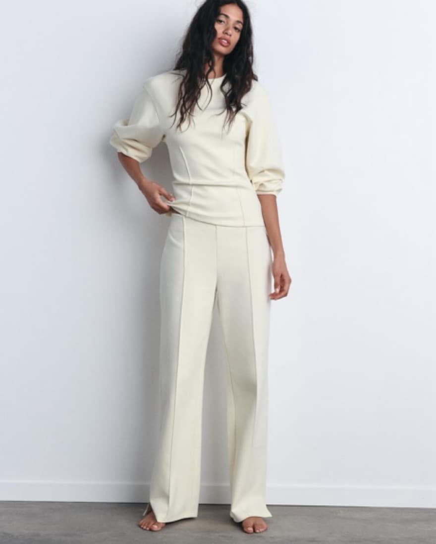 Ivory Knit Pant Set - Image 1