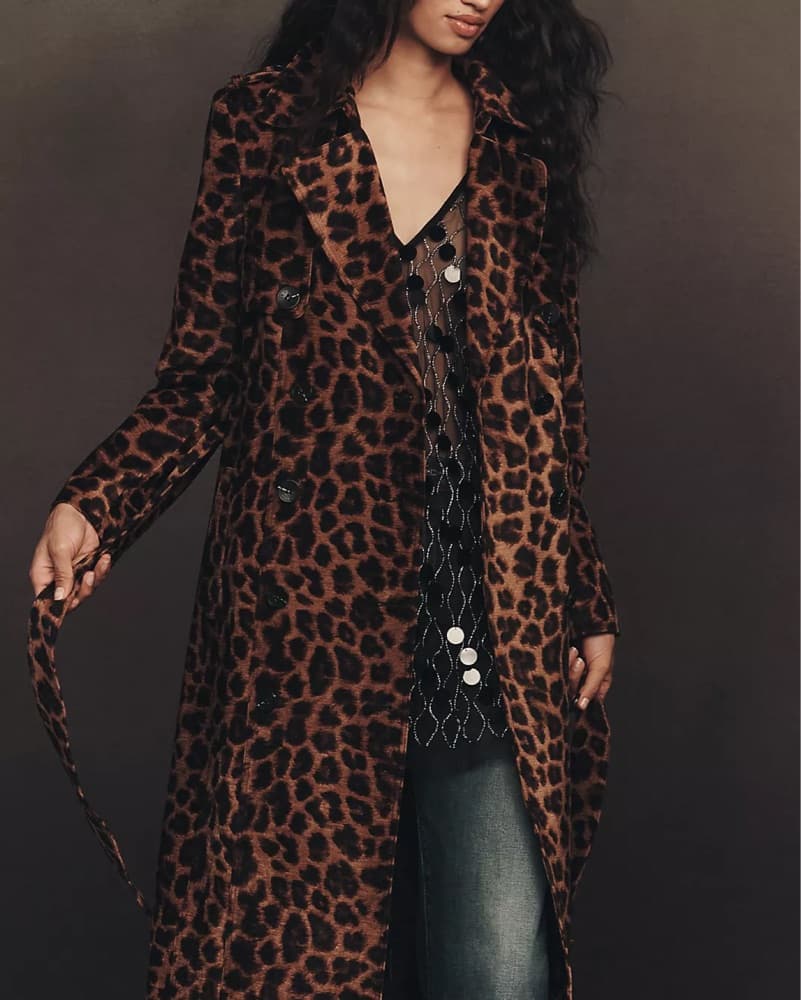 Cheetah Trench Coat - Image 4