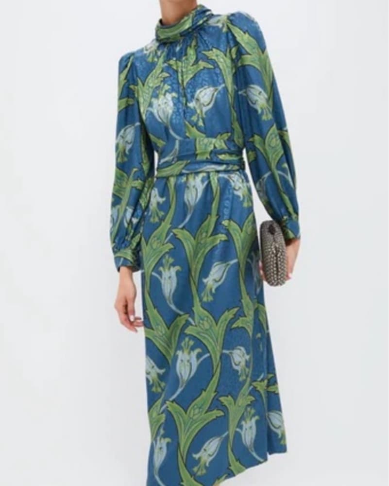 Tuckernuck Satin Floral Faven Dress - Image 1