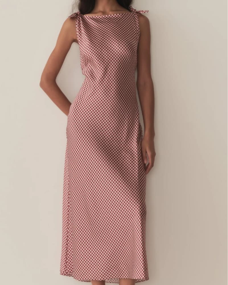 Doen Red Gingham Maxi Dress - Image 3
