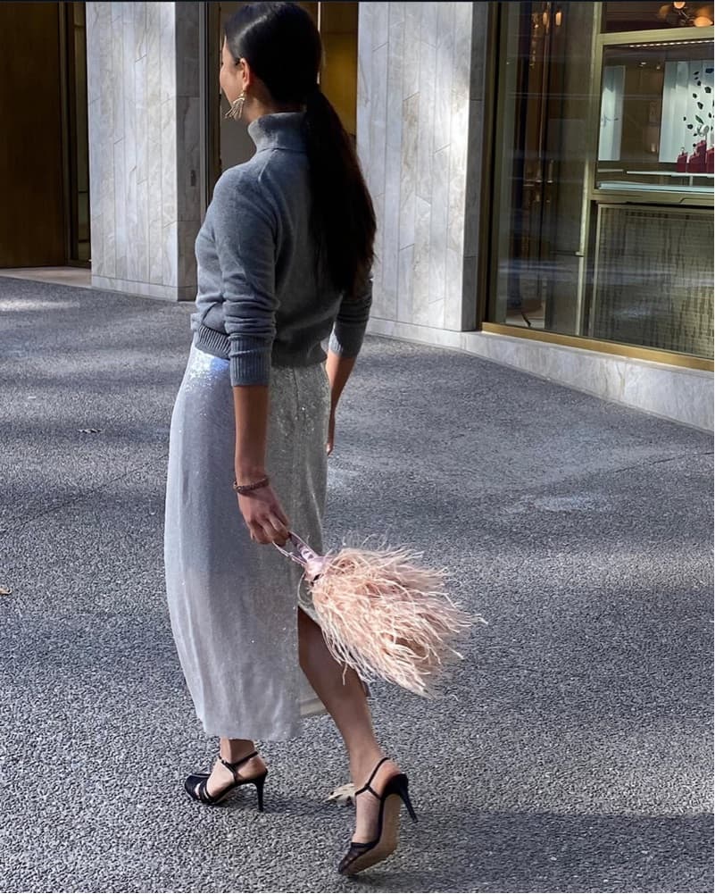 J.Crew Collection Satin And Feather bag - Image 2