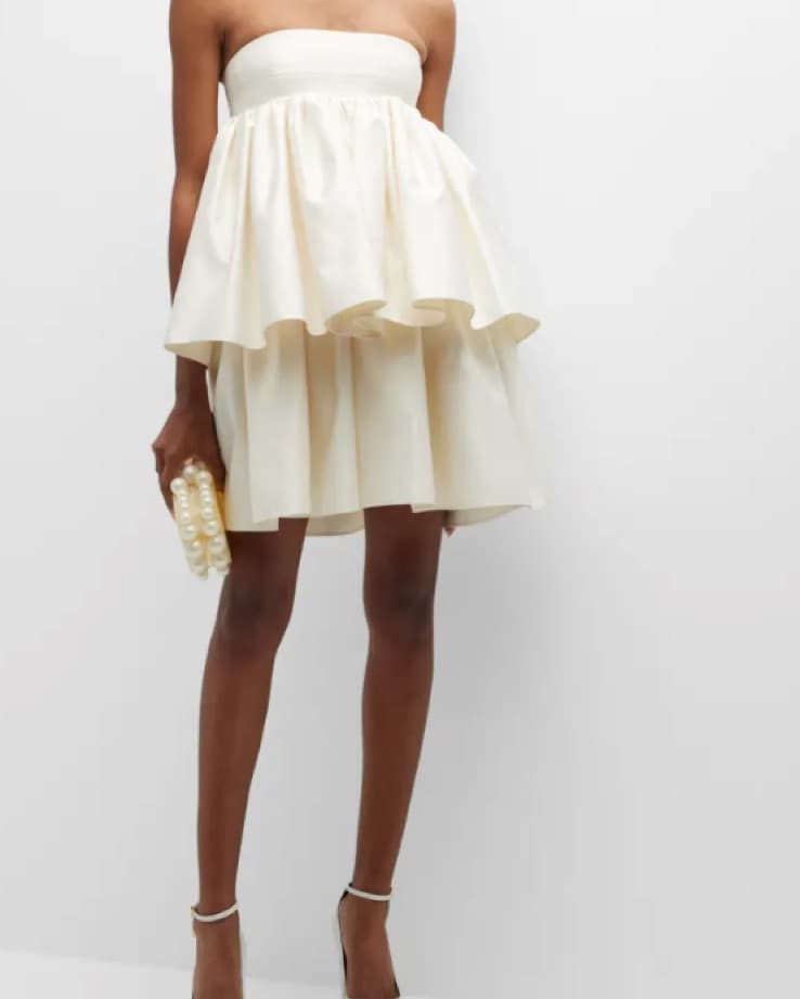 ROTATE White Tiered Dress - Image 4