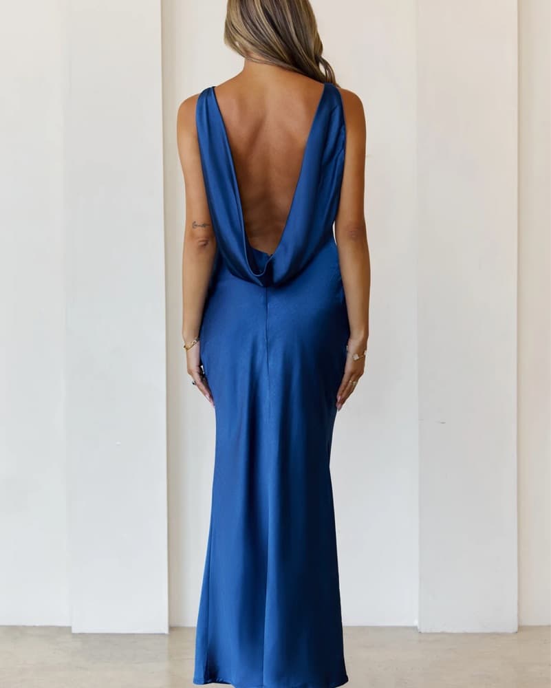 Silk Blue Maxi Dress Runaway the Label - Image 3