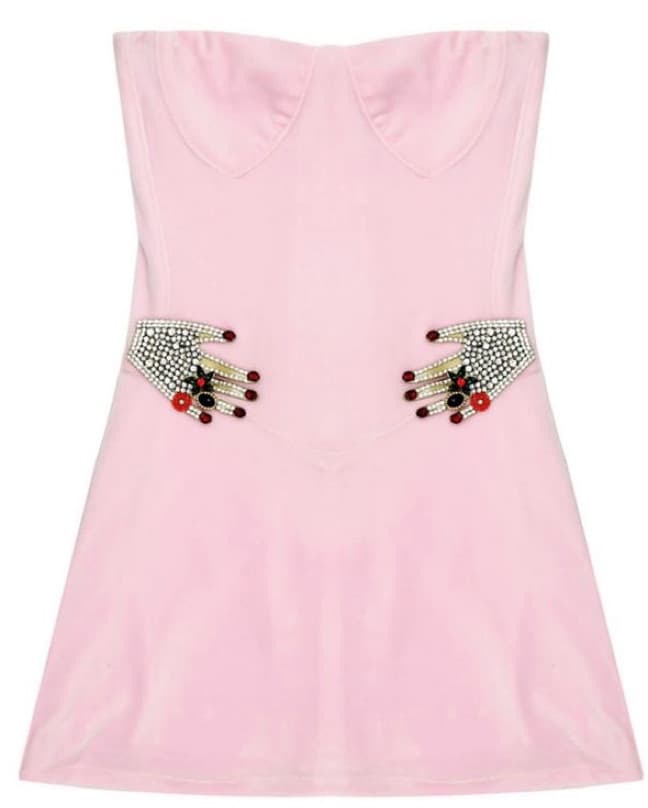 Boys Lie Handsy Velour Mini Dress - Image 1