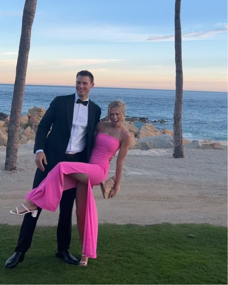 Revolve Pink Strapless Gown - Image 3