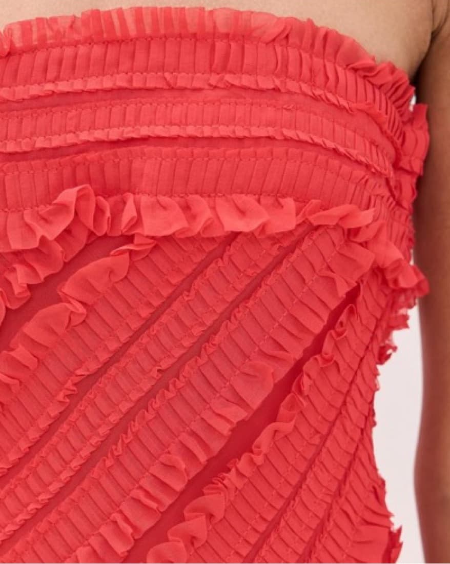 Endless Rose Strapless Ruffled Maxi Dres - Image 3
