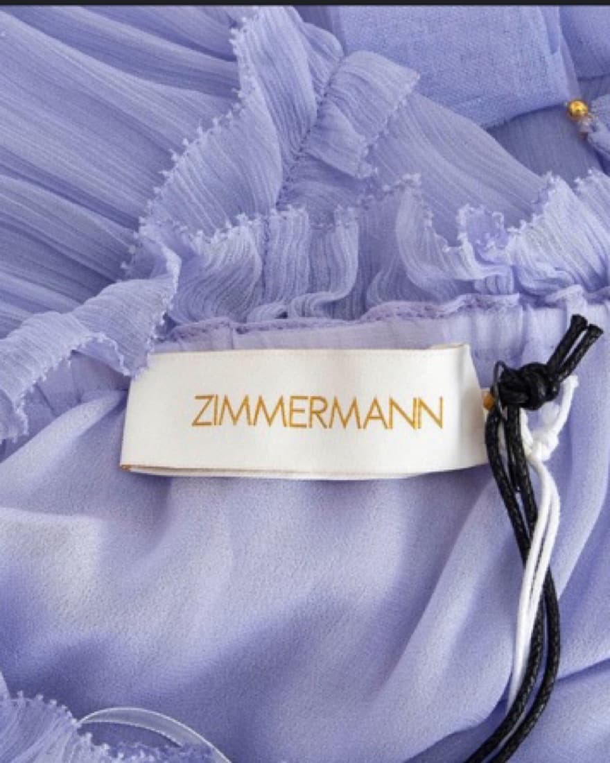 Zimmermann  Purple Organza Midi Dress - Image 2