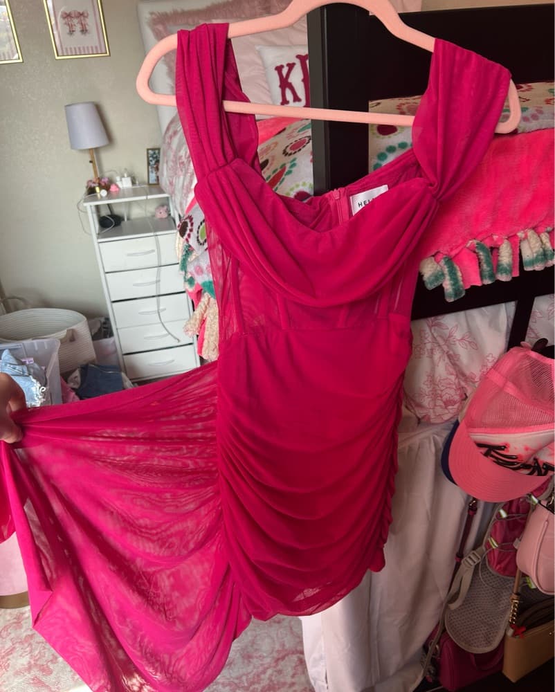 Pink Hello Molly Hoco Dress - Image 4