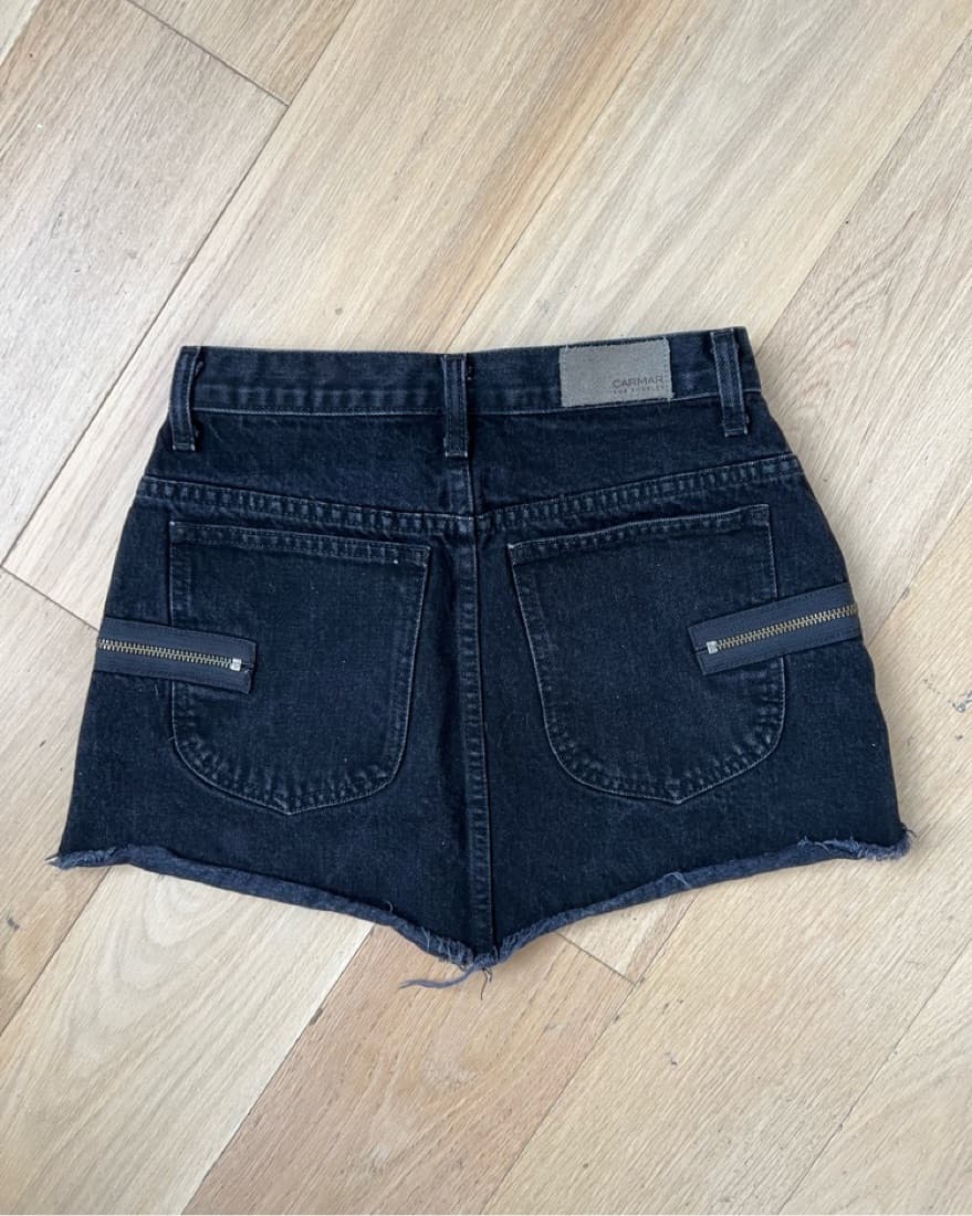 Carmar Black Denim Mini Skirt - Image 4