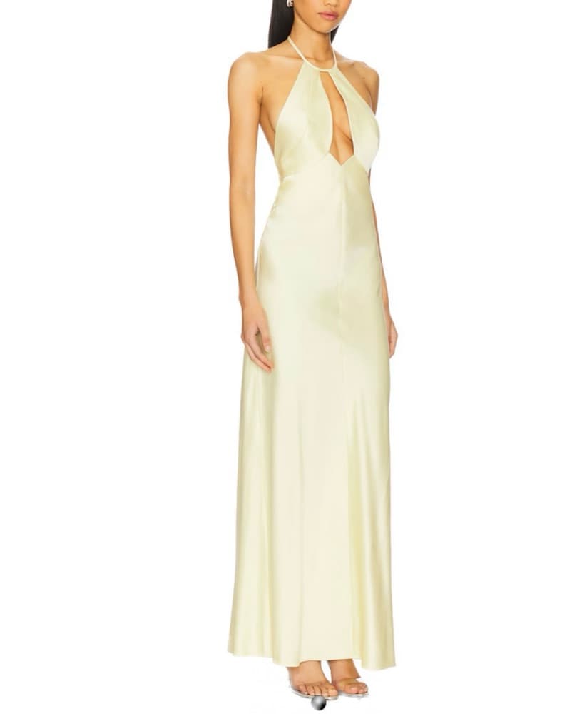 Elegant Halter Neck Maxi Dress - Image 2