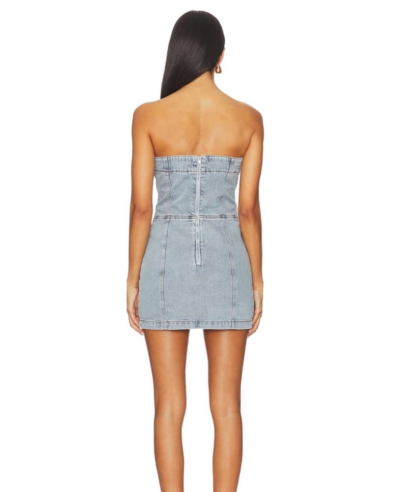Amanda Uprichard denim scorpio romper  - Image 3