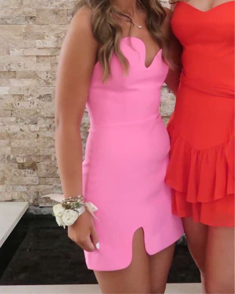 Strapless Puzzle Mini Dress - Image 2