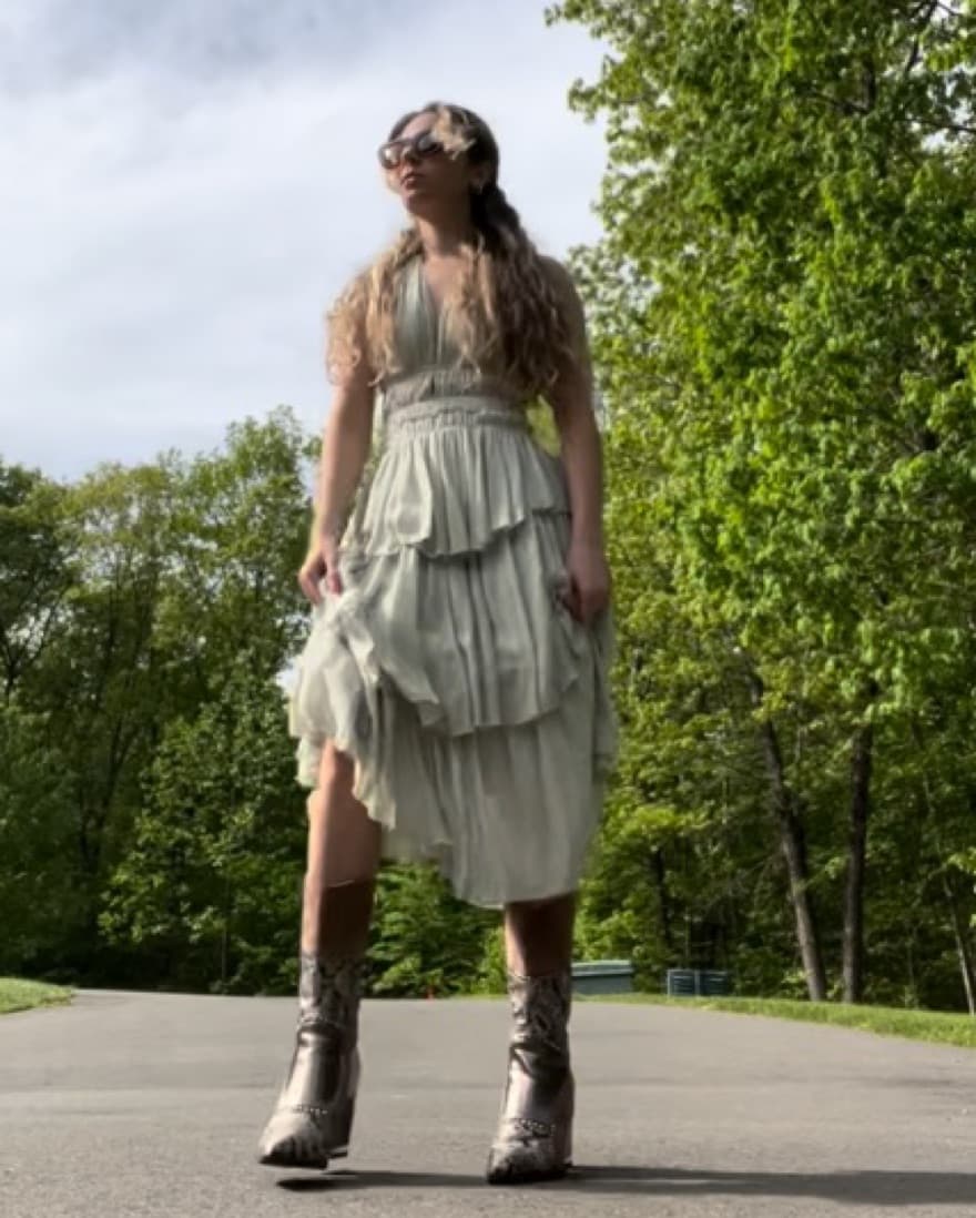 Light Olive Dress  - Image 2