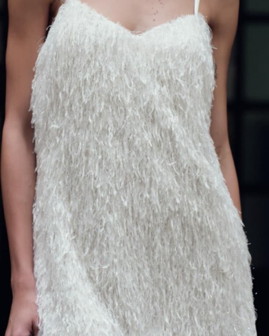 White feather mini dress - Image 2