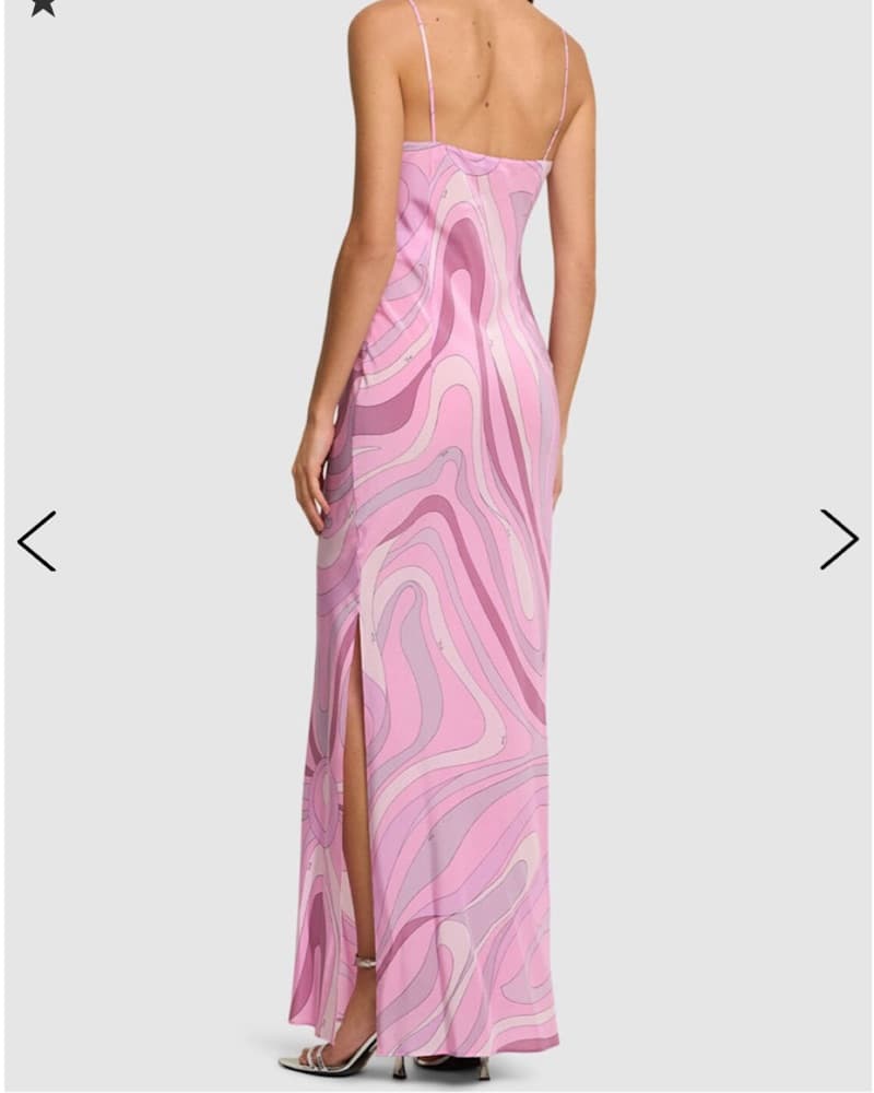 Authentic Pucci Silk Pink Maxi Dress XS gown - Image 3