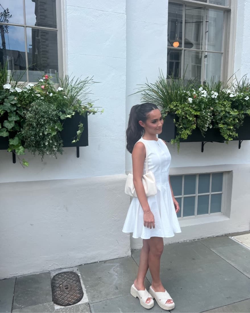 Zara White Flare Dress - Image 1