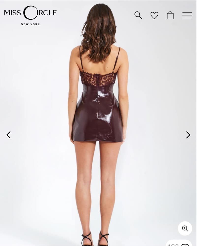 Miss Circle Shelby Dark Brown Mini Dress - Image 4