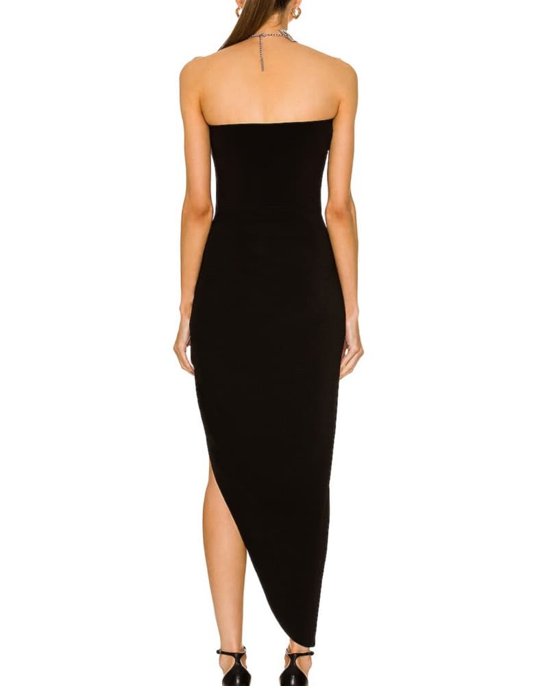 Norma Kamali Strapless Side Drape Gown - Image 2