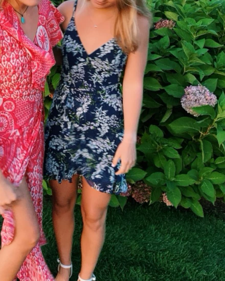 B. Smart Navy Wrap Dress - Image 6