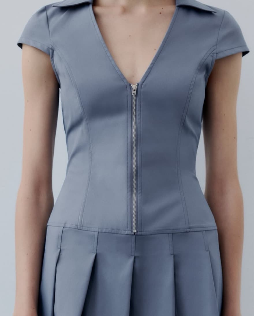 Zara Shirt Dress With Pleats  - Image 2