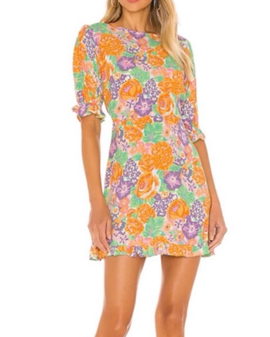 Faithfull The Brand Floral Mini Dress - Image 1