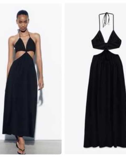 Zara black cut out dress - Image 3