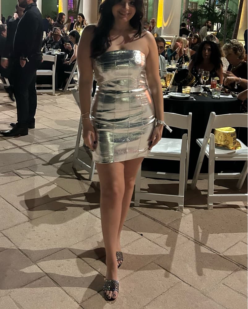 Sparkling Silver Metallic Dress - Image 1