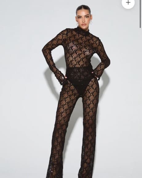 Noughts & Kisses Sheer Lace Top And Pant - Image 6