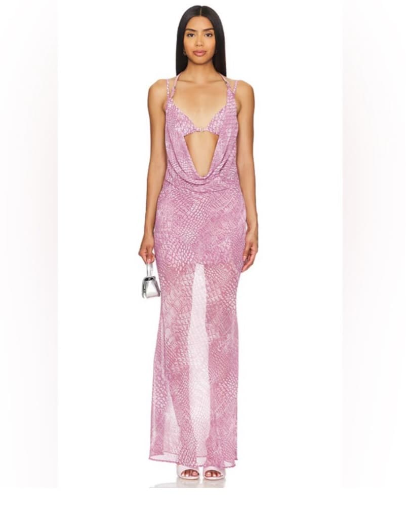 I.AM.GIA Noemie Dress Pink Croc - Image 1