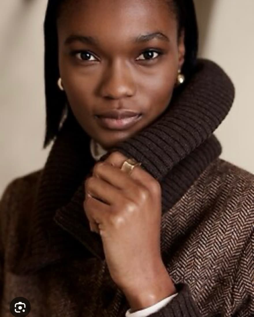 Womens Brown Tweed Bomber Jacket - Image 4