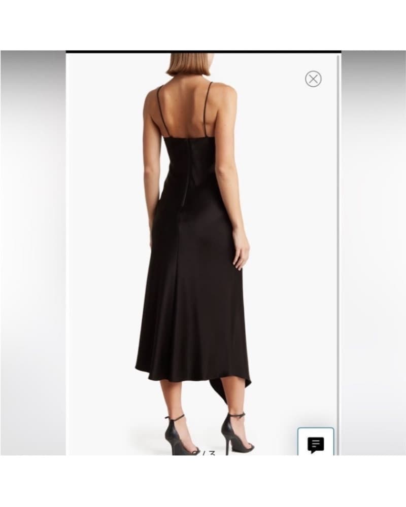 Alice & olivia black Satin Harmony Dress - Image 4