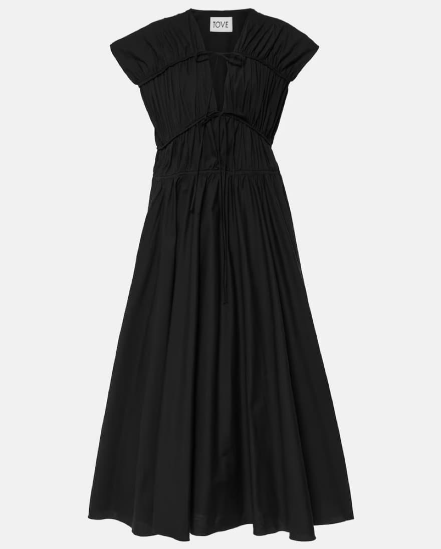 TOVE Ceres gathered cotton midi dress - Image 3