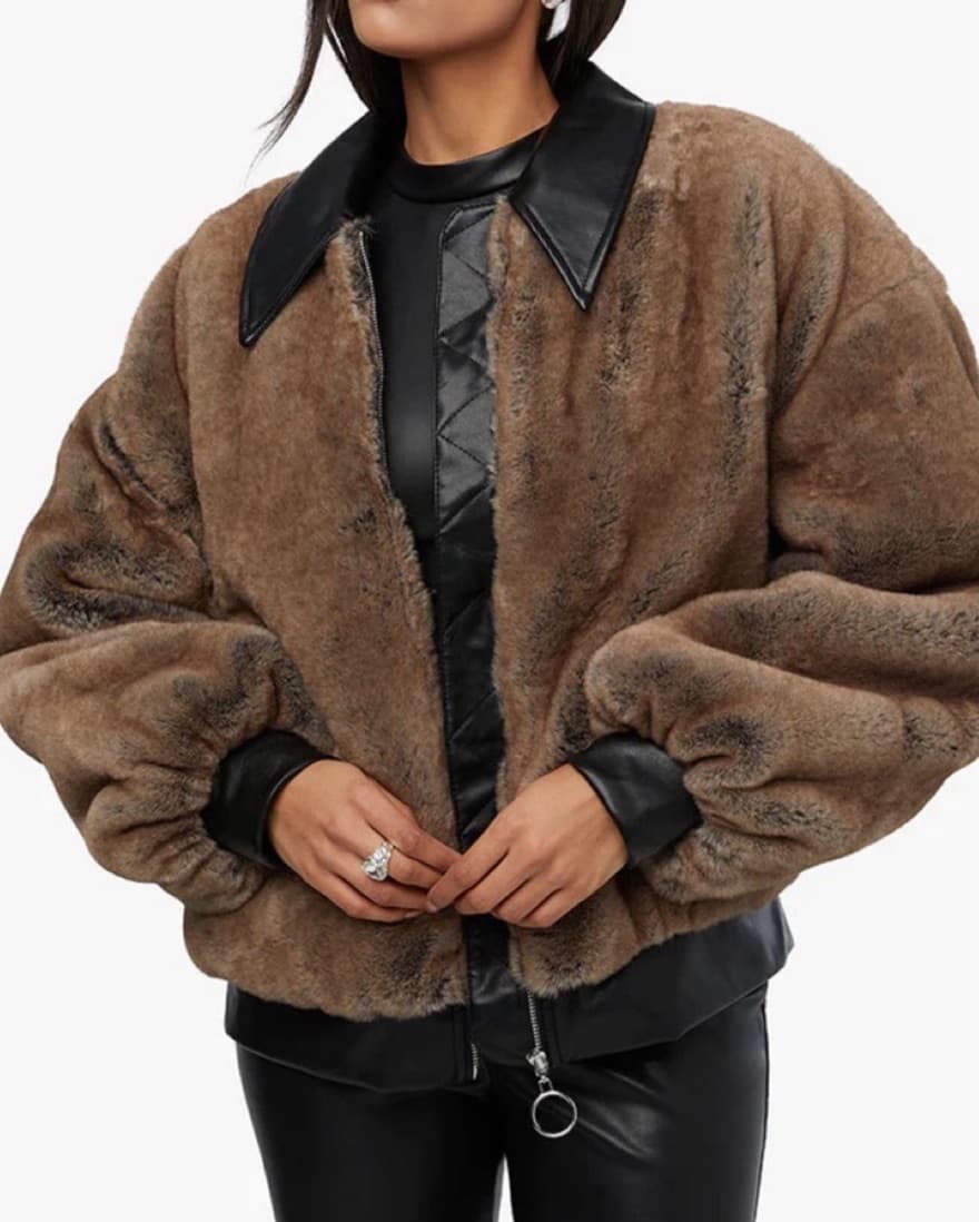 Brown Fur Collar Jacket - Image 5