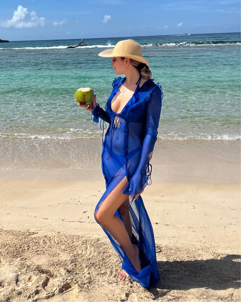 Rat & Boa Blue Maxi Dress Coverup - Image 3