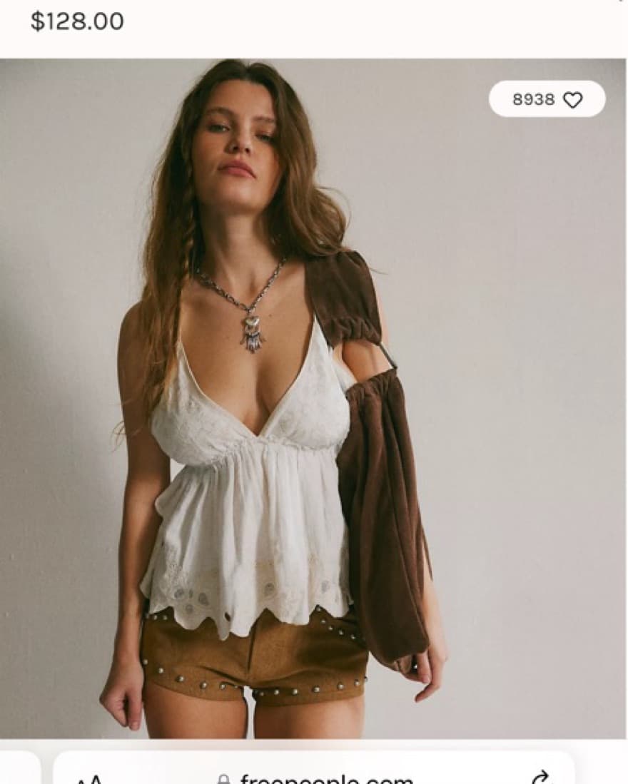Free People Suede Micro Shorts - Image 4