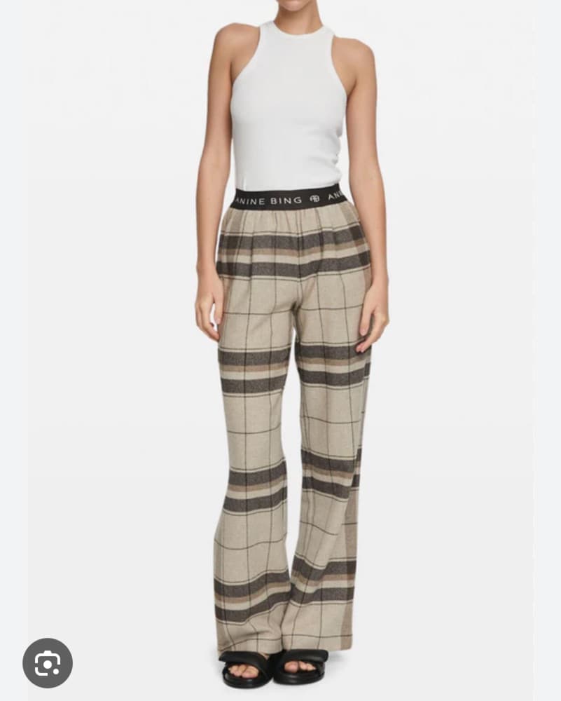 Chic Plaid Pants with Anine Bing Brand - Image 1