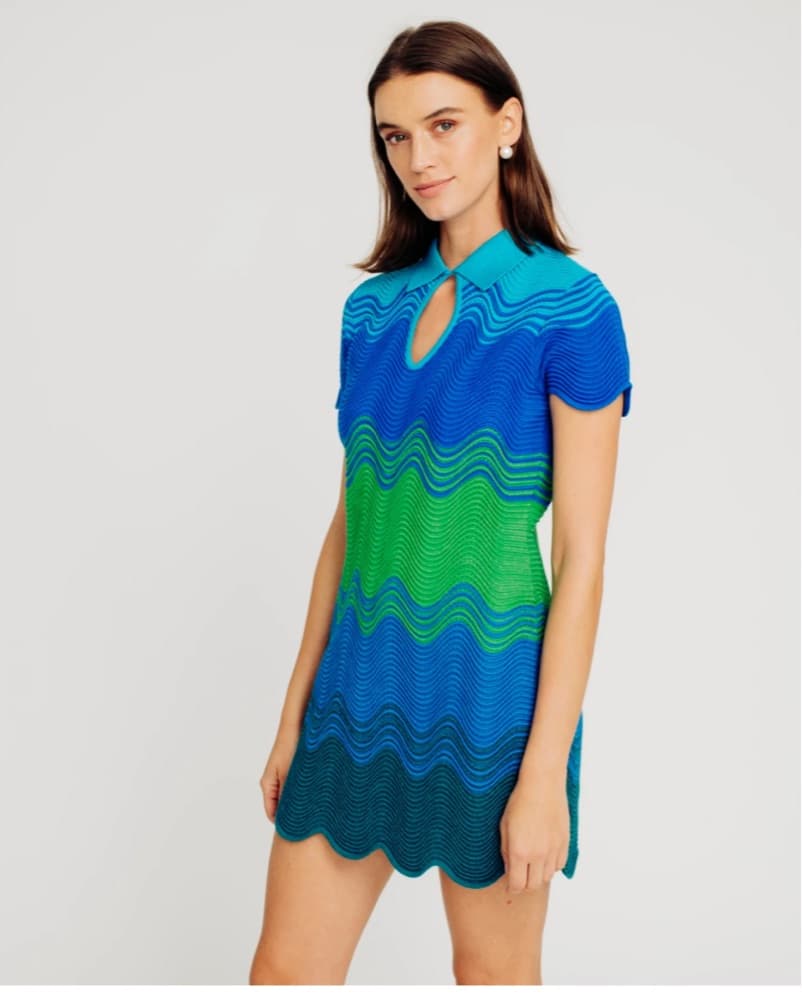 Collared woven style mini dress - Image 1