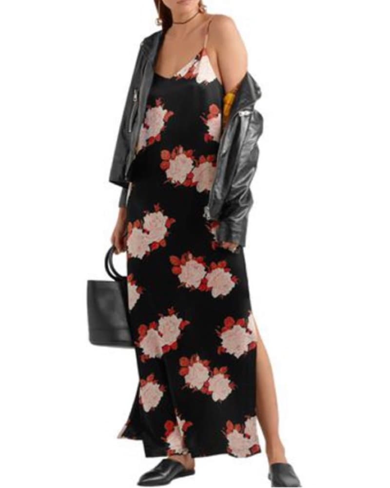 GANNI Floral Slip Maxi Dress - Image 1